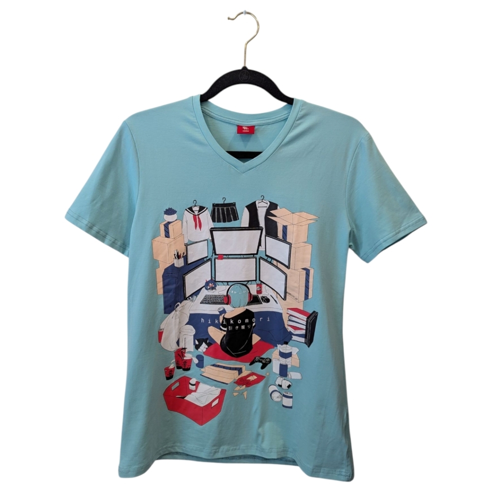 BibiSama Blue "Hikikomori" Graphic Tee